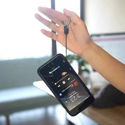 Short Phone Lanyard with Finger Clip, Short Strap with Ring Buckle, Suitable for USB Drives, Earphones, Cd Players, Cameras, Keys, Anti-Drop Phone Case Lanyard