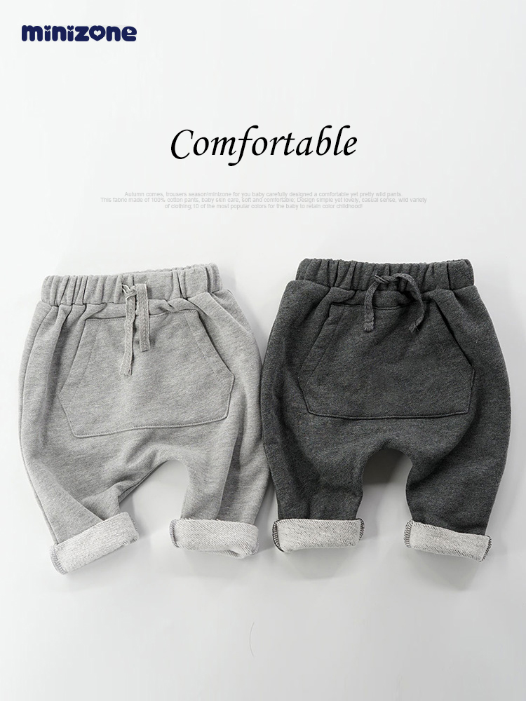 minizone Baby big PP pants Children's clothing spring and autumn newborn butt pants Baby casual Harlan pants loose tide