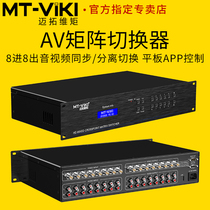 Maituovimoment MT-AV0808 AV matrix switcher 8-in 8-out audio-video host server 1U rack