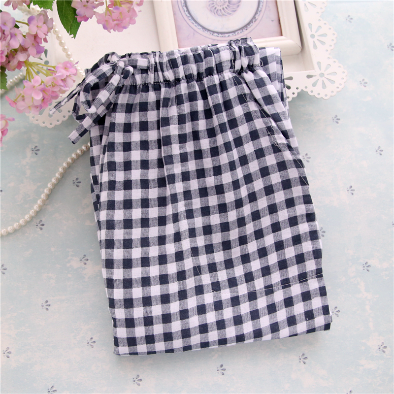 Quần cotton nữ mới nhà cotton đôi gạc quần cotton mỏng phần mùa hè lỏng lẻo đồ ngủ quần short nam kaki