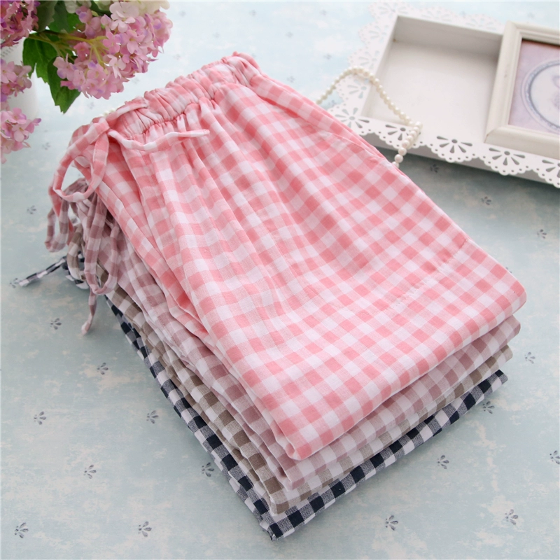 Quần cotton nữ mới nhà cotton đôi gạc quần cotton mỏng phần mùa hè lỏng lẻo đồ ngủ