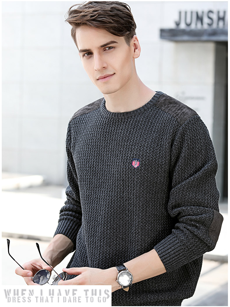 Trung Quốc áo len ấm áp áo len nam cổ tròn áo len cotton rộng kích thước lớn áo len nam áo cardigan nam