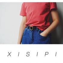 Belt Lady Brief Retro 100 hitch a Korean Head Cow Leather Bf Harbor Wind Casual Strap Valentines Day