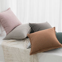 Orange orange pillow light luxury American dark green pillow modern Nordic sofa pillow black and white thousand bird grid bag