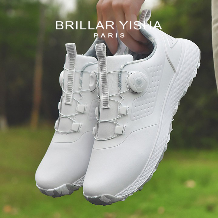 France·By【Golf Shoes】Couple Style Button Shoelaces Comfortable Waterproof Non-Slip Sports Training Shoes