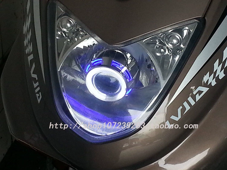 Angel Devil Eye Refit 2.5 Inch Double Light Lens Xenon Light Phụ kiện xe máy Đèn pha Xe máy Xenon Light