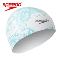 Mũ bơi nữ Speedo in hình tóc dài không thấm nước và mũ bơi silicon thoải mái nam 2018 mới cạnh tranh dày nón bơi không ướt tóc	