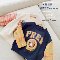Korean childrens clothing boy clothes spring and autumn foreign style 3-year-old baby T-shirt autumn Korean version of coat loose mens coat