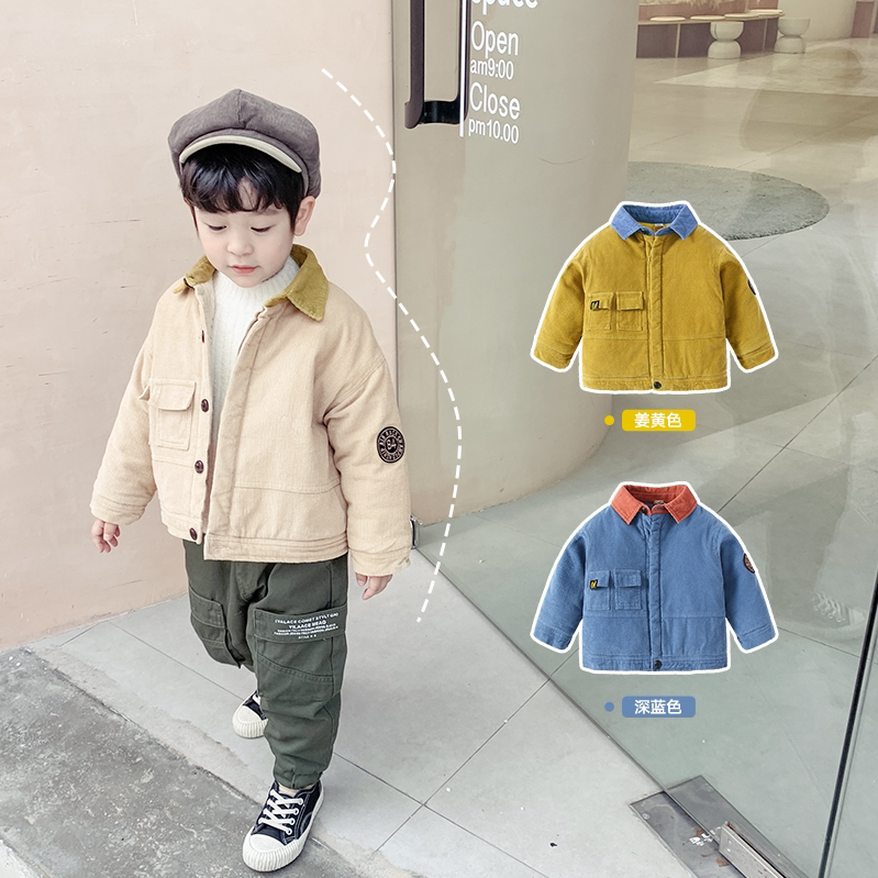 Children's clothing Korean boys ' tops Winter thickened warm coats 2 Children 4 jackets 3 shirts 5 winter Western style