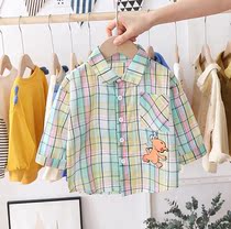 Japanese boy spring and autumn shirt trend handsome 2020 Plaid thin children men long sleeve literary Foreign Style Female
