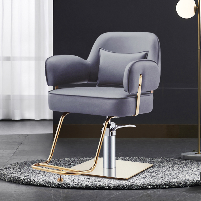 LT Mesh Red Beauty Hair Chair Hairdresse Shop Chair Hair Salon Special Haircut Chair Beauty Salon Brief Hairdresse chair Put down seat