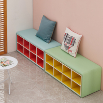 Creative combination soft bag cabinet soft bag storage stool kindergarten home dance room can sit on shoe cabinet change shoe stool sofa stool