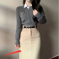 Хаки длинная юбка