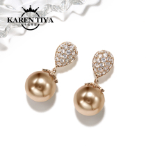 Earrings female long temperament Korea 2021 New Tide Net red summer season earrings high-end feeling light luxury earrings