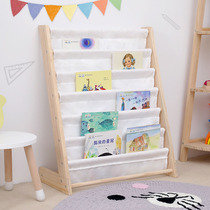 Benefits feedback ~ ins Childrens bookshelves Easy solid wood floor bookcase Multi-layer book containing shelf Baby painted shelf