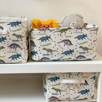 Dinosaur pattern containing basket cloth art rectangular toy containing basket Inclusions containing basket clothing collection bag