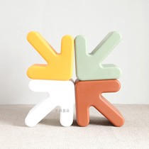 ins new products environmentally friendly and environmentally friendly plastic bench arrowhead stool bench swap for shoes stool studio decorative stool small stools