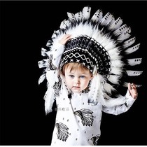 INS custom Indian feather headdress childrens room wall decoration party decoration photo prop accessories