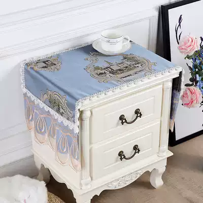 European style pastoral oil-proof and dustproof microwave oven cover bedside cabinet cloth refrigerator washing machine dust cover universal cover multi-purpose table