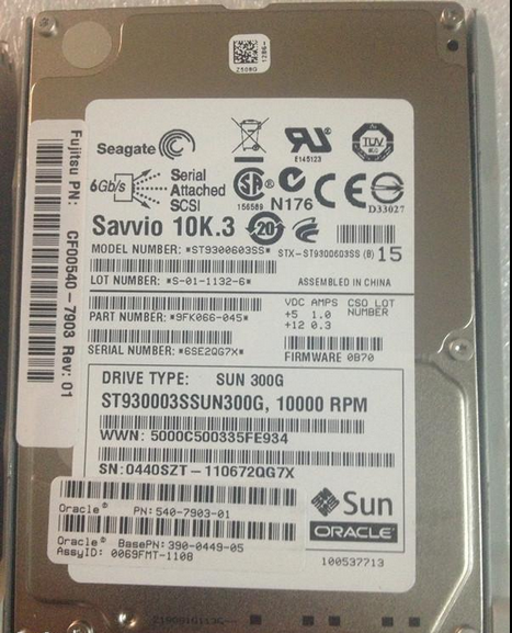 SUN 540-7991 300GB 10K RPM SAS Disk Drive