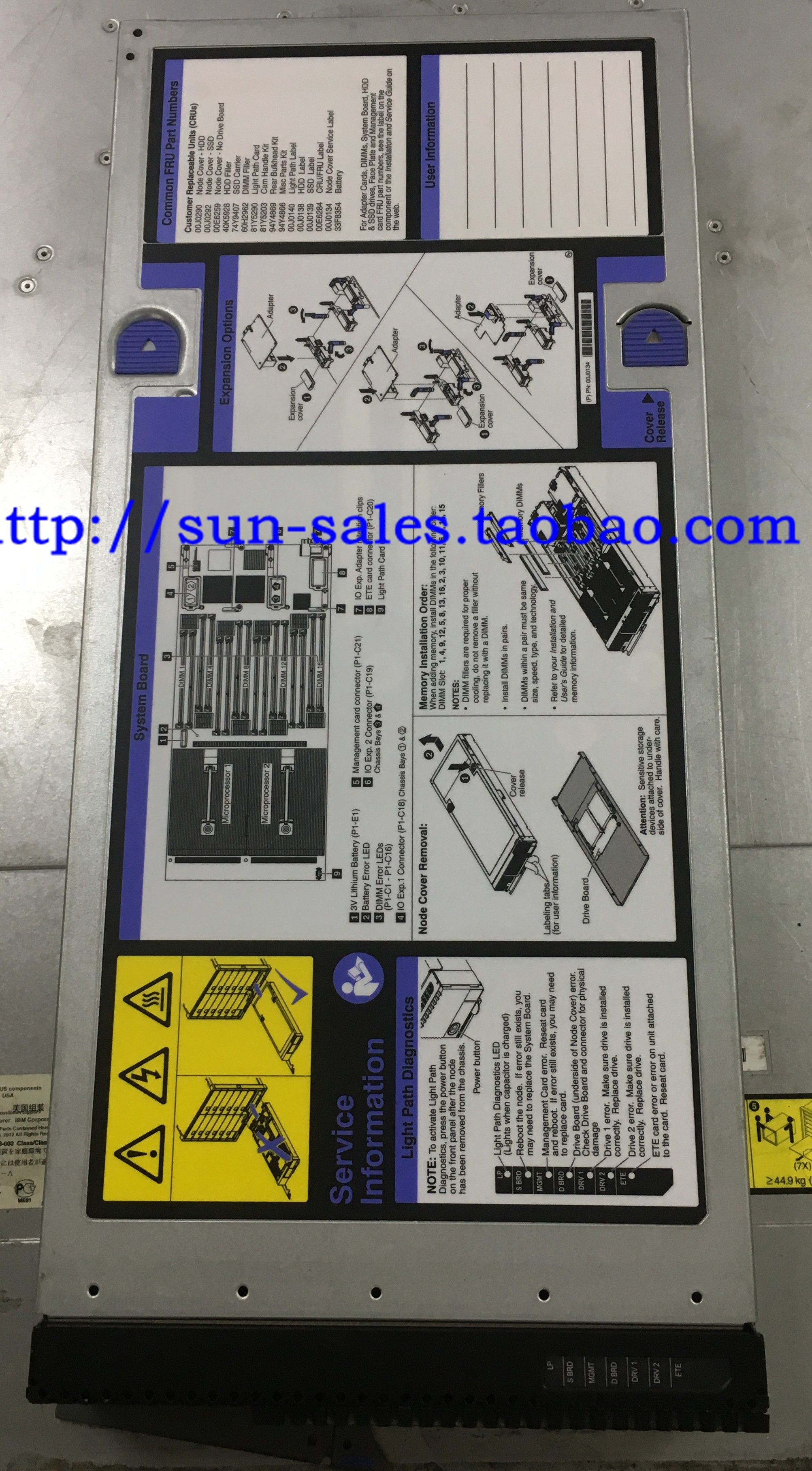 IBM Flex System P260 7895-22X 16C 3.55Ghz 00E0740 00E0910 Master