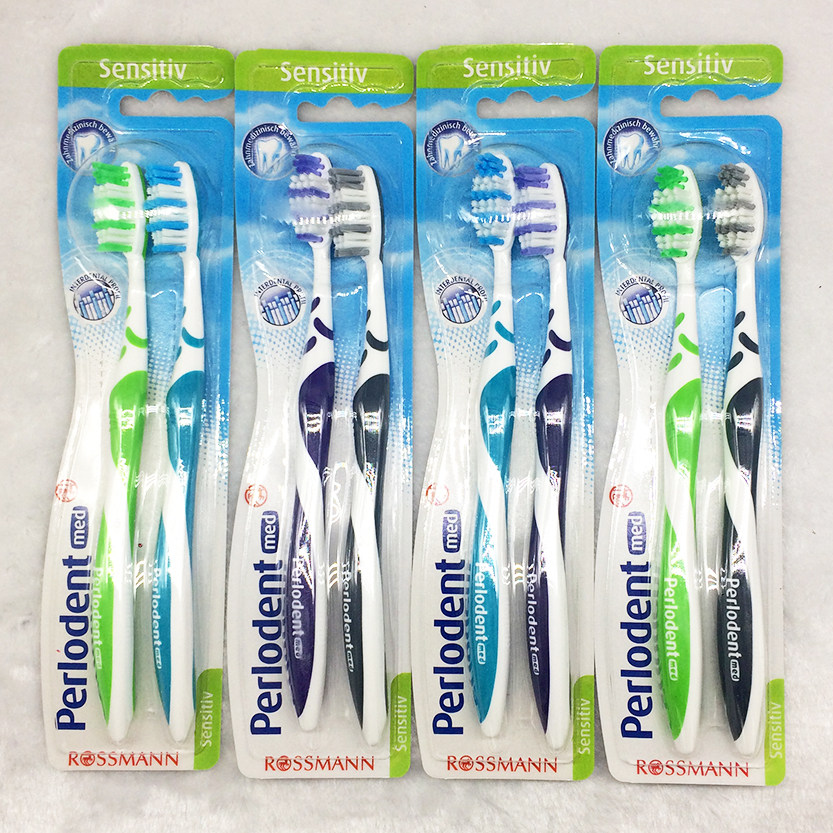 German imports Perlodent adult filament soft hair toothbrushes clean teeth Home Two loaded family clothes