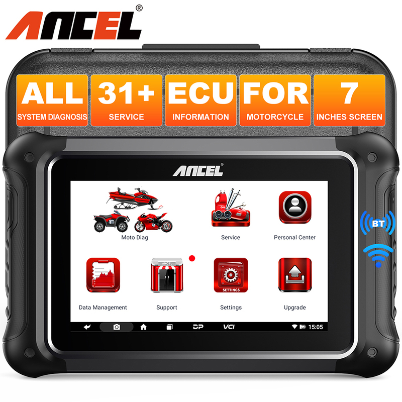 Ancel Mt700 Motorcycle Scan All System Diagnostic Tool 31 Reset Services