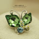 XZ490 Austrian butterfly crystal Korean style brooch women's high-end corsage jewelry silk scarf coat pin