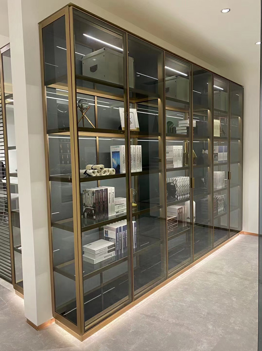 厂家批发铝合金不锈钢玻璃展示柜手办乐高全透明展柜模型柜烟酒柜-阿里巴巴