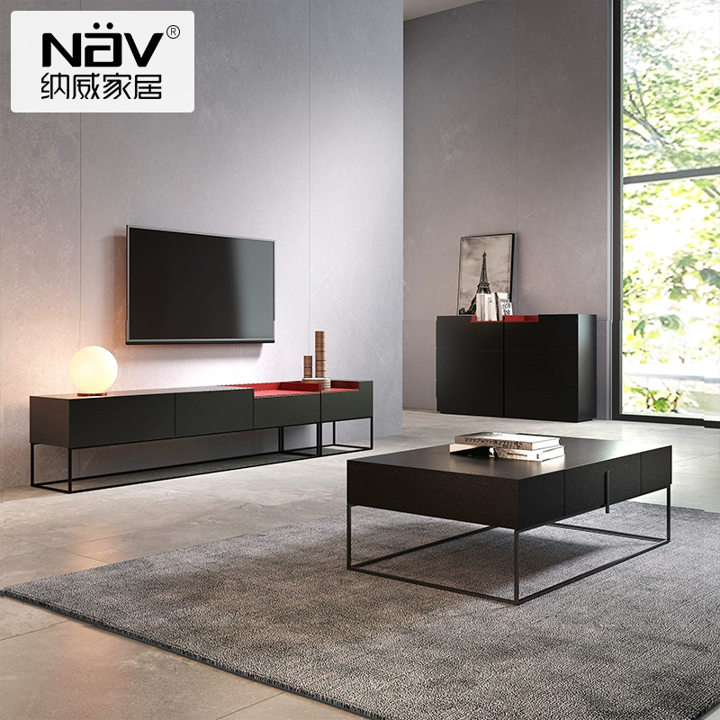 Neville Ý tủ TV bàn cà phê hiện đại tối giản tủ sàn tối giản tủ TV nền tường tủ đồ nội thất sang trọng ánh sáng Bắc Âu hoàn chỉnh bộ - TV