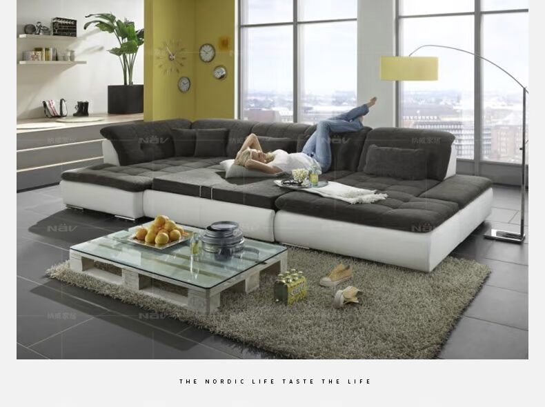 Nawei thời trang vải sofa TV tủ bàn cà phê kết hợp đặt đồ nội thất phòng khách ba mảnh tùy chỉnh đồ nội thất thông minh