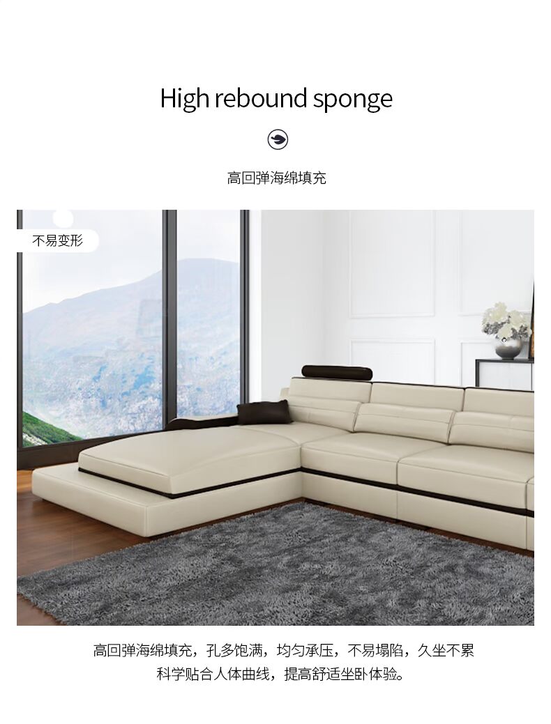 Sofa căn hộ nhỏ sofa da bàn cà phê tủ TV đầy đủ bộ thời trang phòng khách kết hợp nội thất tùy chỉnh ghế sofa đẹp hiện đại giá rẻ