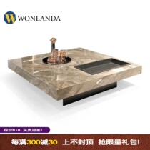 Wang Ronda Minotti Italian Minimalist Metal Modern Light Extravagant BOTECO Natural Marble Designer Tea Table