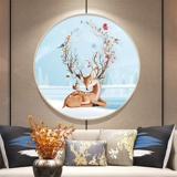 2021 Новая линейная вышивка кросс -стежка маленькая кусочка круговая гостиная крыльца лосей спальня печати