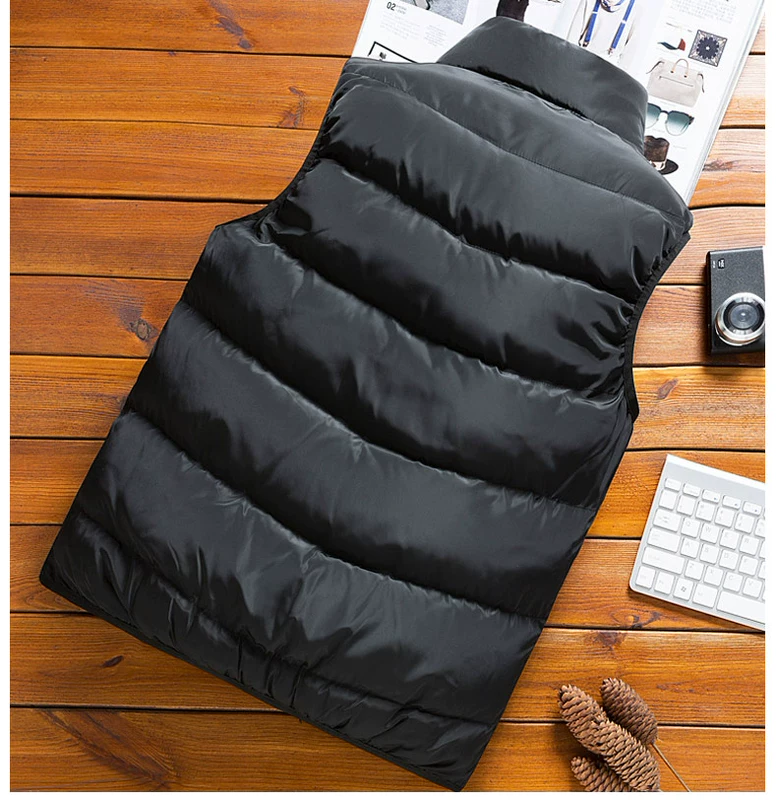 Playboy VIP xuống cotton vest nam mùa thu và mùa đông vest nam ấm áp áo khoác trẻ trung áo ghi lê