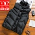 Playboy VIP xuống cotton vest nam mùa thu và mùa đông vest nam ấm áp áo khoác trẻ trung áo ghi lê Áo vest cotton