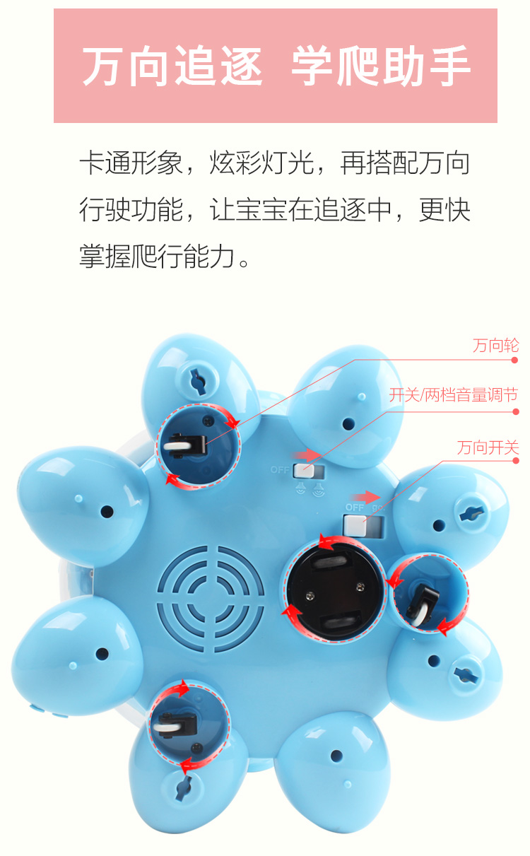 Polaroid giấc mơ bạch tuộc đại dương trống tay âm nhạc trống câu đố giáo dục sớm đồ chơi trống bé 6-12 tháng - Đồ chơi âm nhạc / nhạc cụ Chirldren đồ chơi trí tuệ cho bé