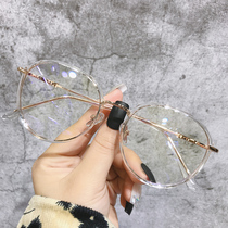 Small red book glasses myopic women can match the power of the eyes big face frame makeup artifact ins wind thin Korean version of the tide