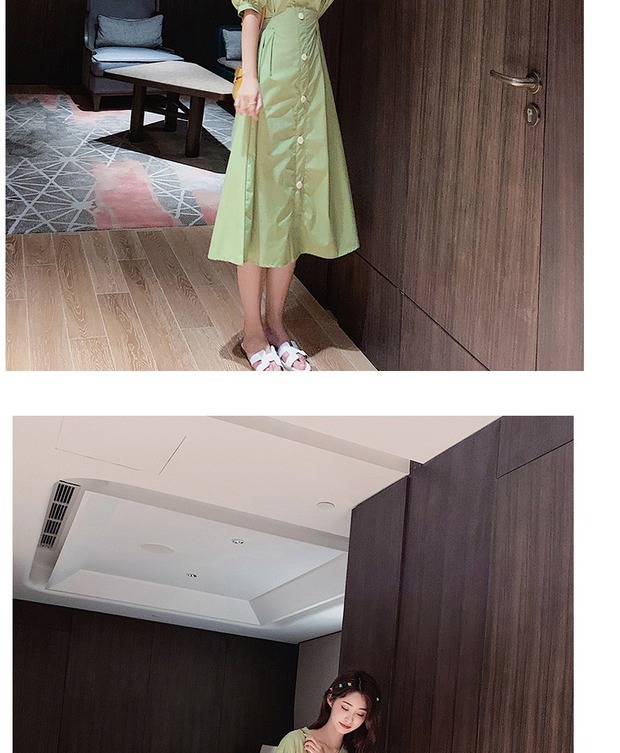 Váy xanh quả bơ 2019 phụ nữ mới mùa hè vẻ đẹp ngọt ngào matcha eo xanh siêu cổ tích khí chất cổ tích váy dài thủy triều - Sản phẩm HOT váy cao cấp hàng hiệu