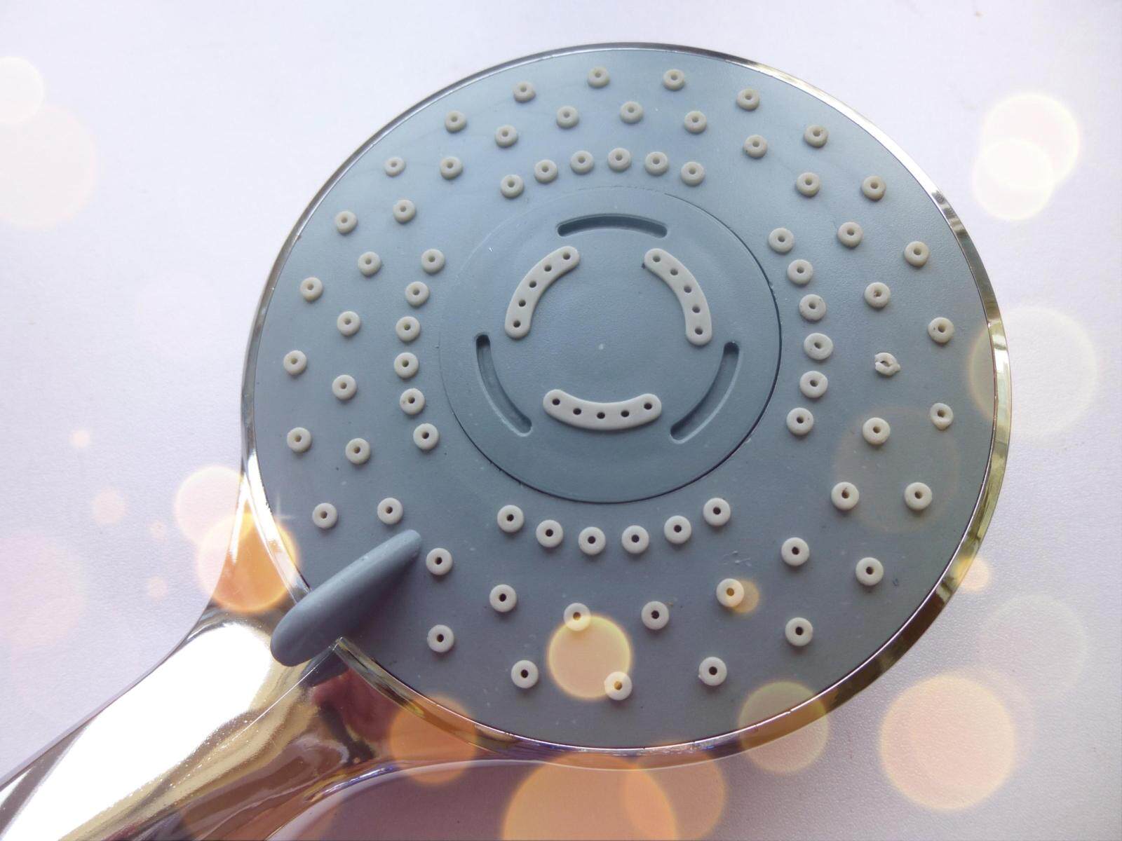 Large head diameter 10 cm blue grey round handheld shower shower head large out shower head shower tap stall