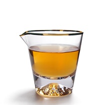 Mount Fuji snow mountain cup Glass fair cup Kung Fu tea set thickened heat-resistant tea separator Tea sea accessories