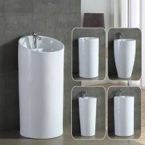 Square round prismatic multi-style conjoined split column basin small space wash basin integrated ceramic washbasin