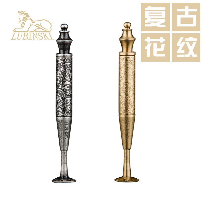 LUBINSKI Rubinski upscale pure bronze sculpted tobacco bullfighting baton tobacco bullfighting pin two-in-one function