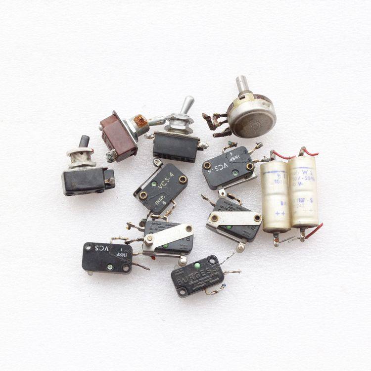 Imported off-machine switch its parts a pile of fever parts