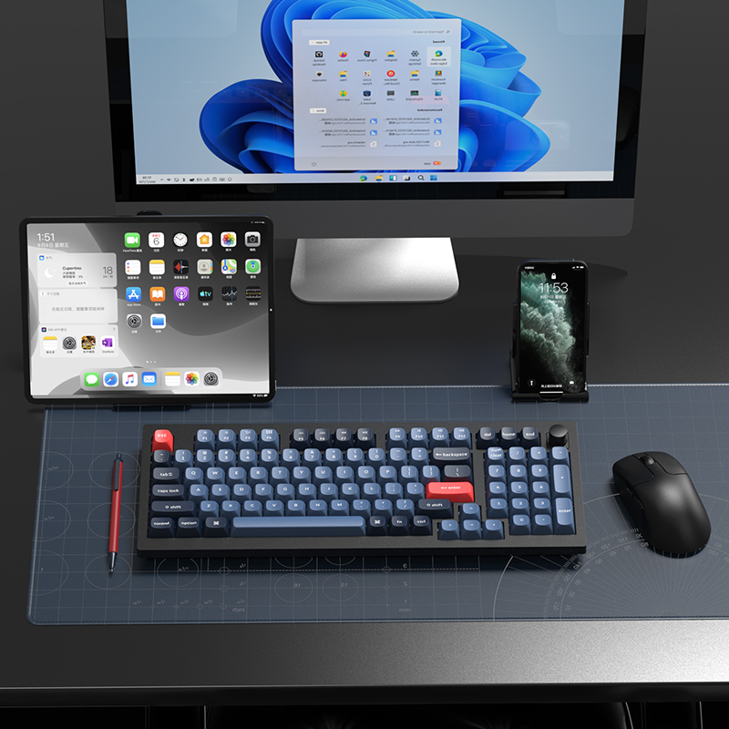 Keychron V5Max Wireless Bluetooth Mechanical Keyboard Three-Mode Gasket Customized Office 98 Layout Office Use