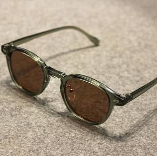 British-Style Transparent Green Frame Retro Polarized Sunglasses for Men and Women, Same Style for Couples, Sun Protection Uv400 Ultraviolet Sunglasses