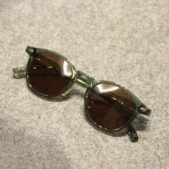 英伦透明绿框复古偏光太阳眼镜男女情侣同款防晒uv400紫外线墨镜