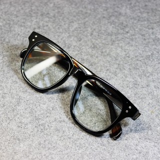 Japanese Vintage Artistic Square Trendy Retro Glasses Black Frame Anti-Blue Light Unisex Non-Prescription Glasses