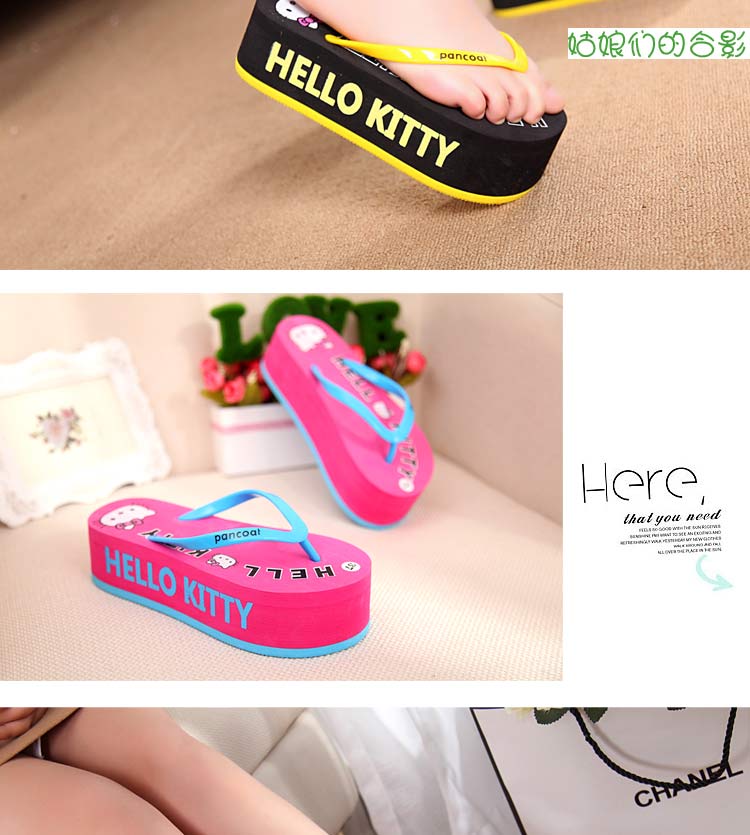 Phim hoạt hình dép xỏ ngón dễ thương nữ mùa hè cô gái mới sinh viên mô hình giày đế dày trơn trượt bitis sandal nữ