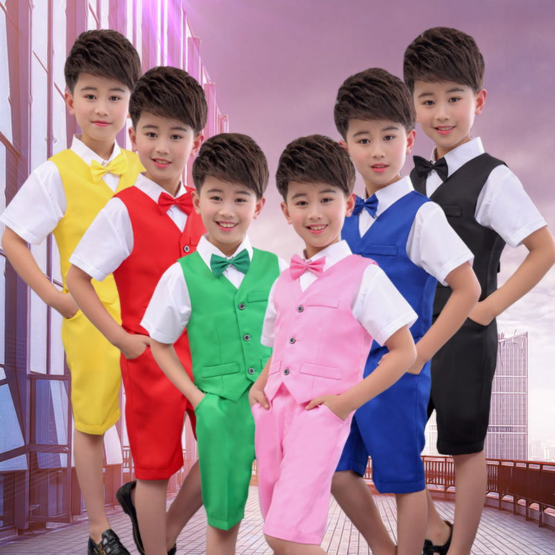 Boy's small host gown suit Inlenwind New Year's Day Children flower boy's handsome suit boy piano for a dress